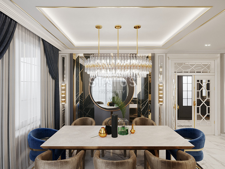 Detached luxury villa 5+1 layout at the excavation stage 4 km from the sea in Kargicak, 520 sq.m. фото 16