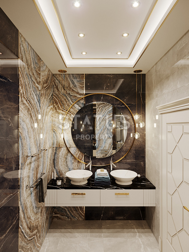 Detached luxury villa 5+1 layout at the excavation stage 4 km from the sea in Kargicak, 520 sq.m. фото 24