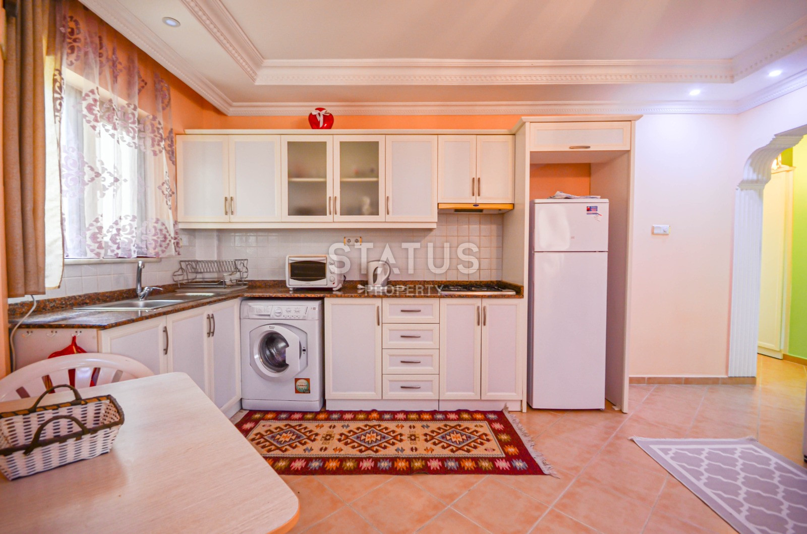 Бюджетная двухкомнатная квартира с мебелью в 250метрах от моря в Махмутларе, 60м.кв фото 8