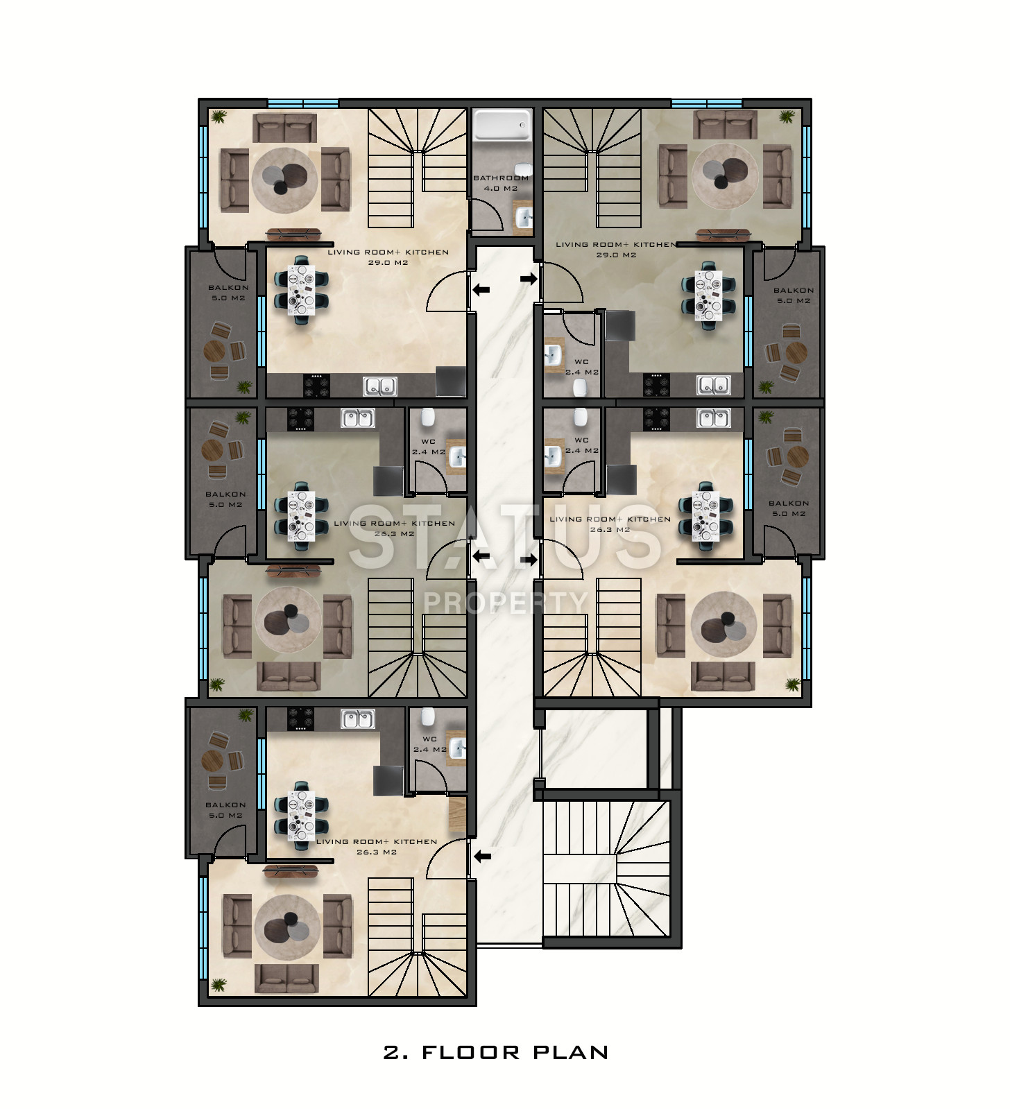 Two apartments in a complex under construction in Mahmutlar are cheaper than from a developer with guaranteed rent for 5 years, 47 sq.m. фото 31