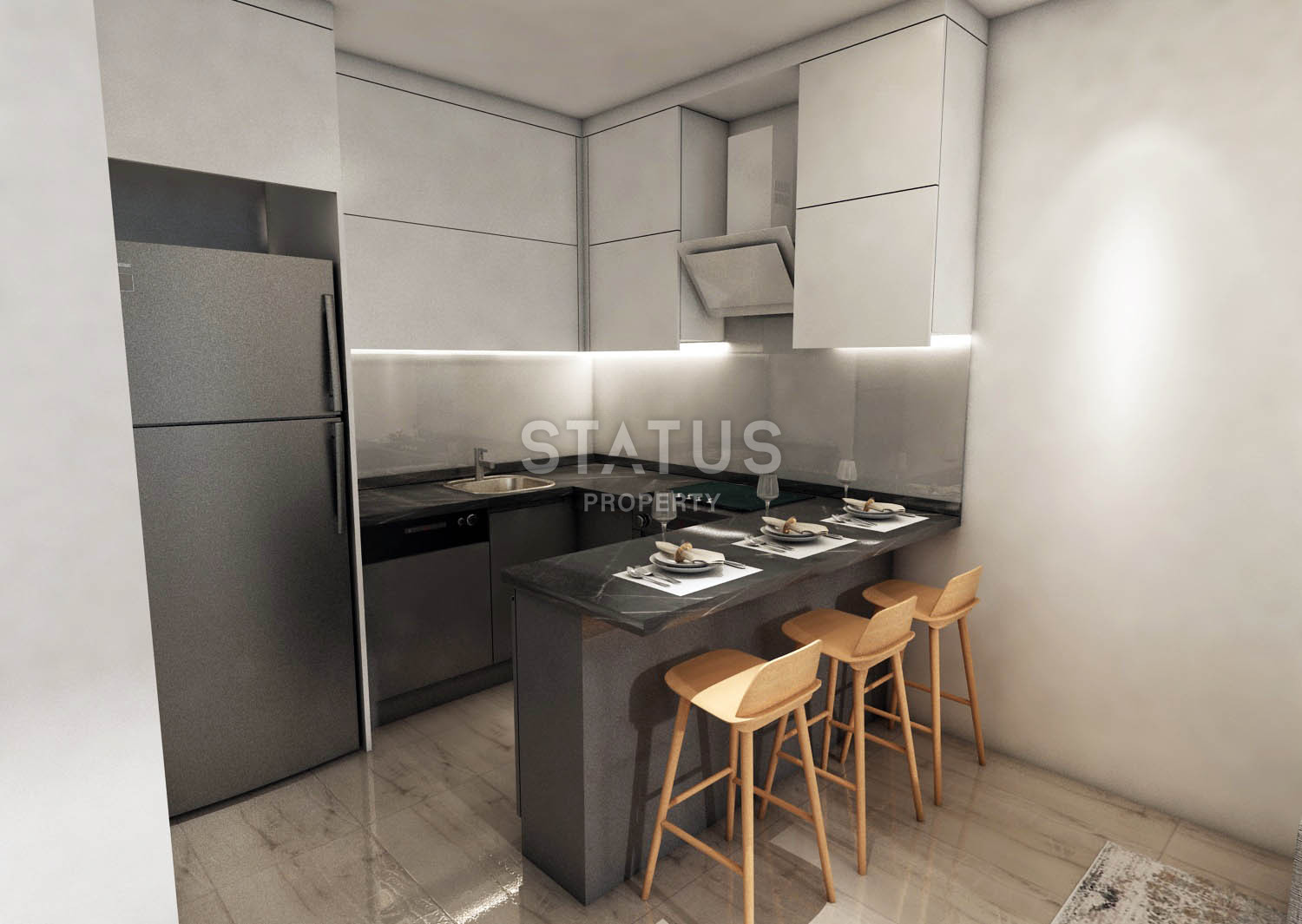 Project under construction in the center of Alanya near Cleopatra beach, low prices and interest-free installments, 1+1,2+1,3+1 фото 17