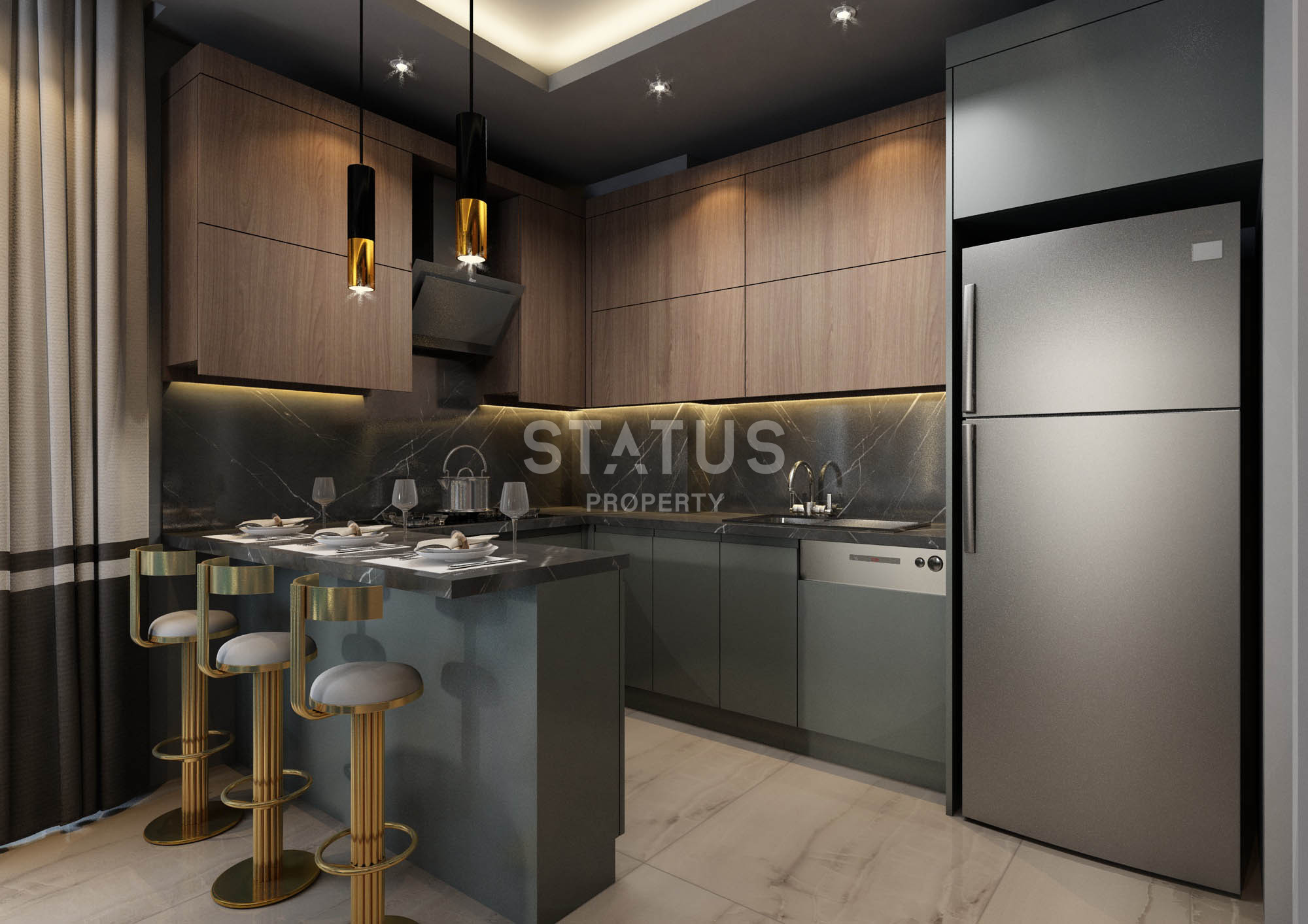 Project under construction in the center of Alanya near Cleopatra beach, low prices and interest-free installments, 1+1,2+1,3+1 фото 36