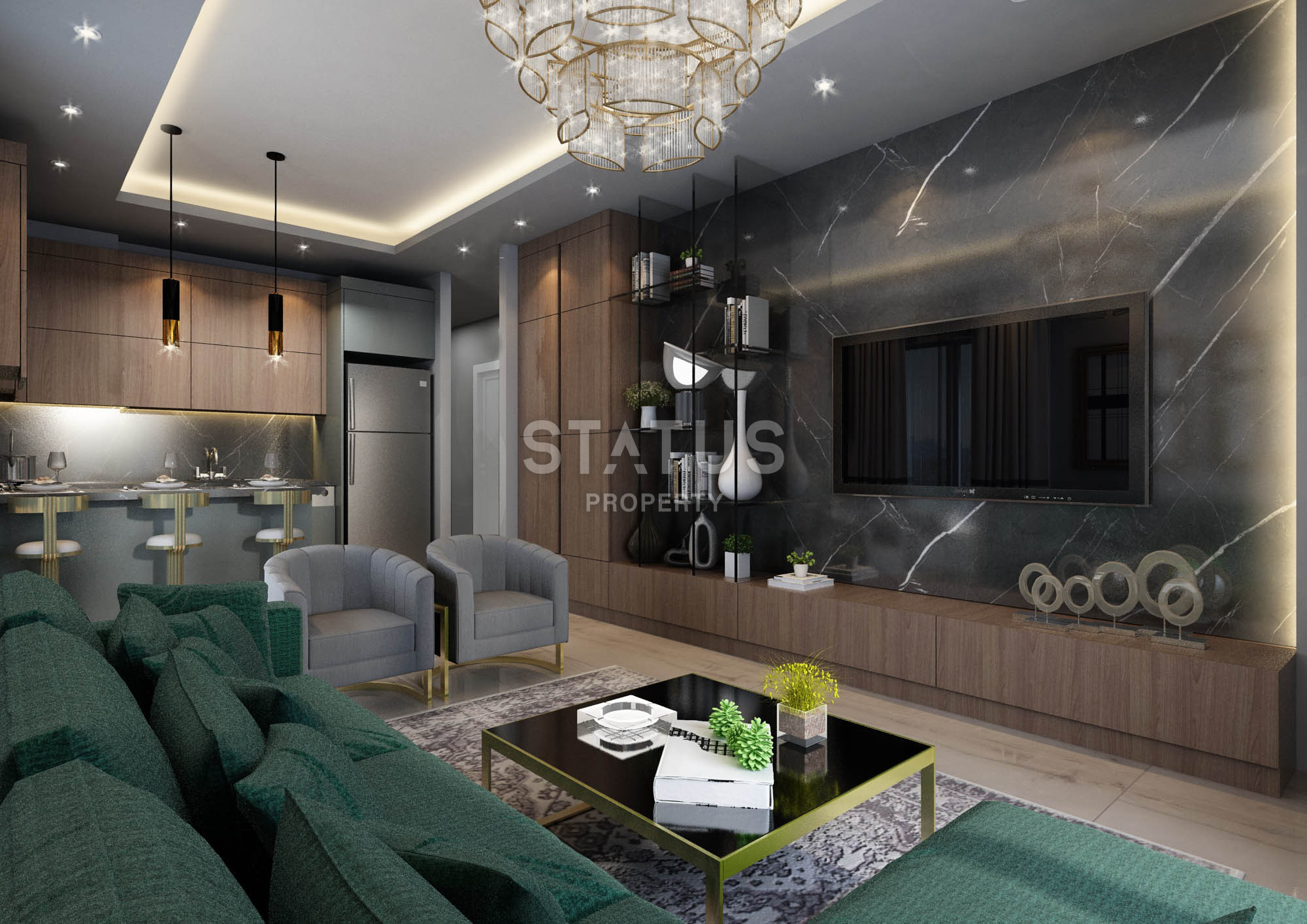 Project under construction in the center of Alanya near Cleopatra beach, low prices and interest-free installments, 1+1,2+1,3+1 фото 40