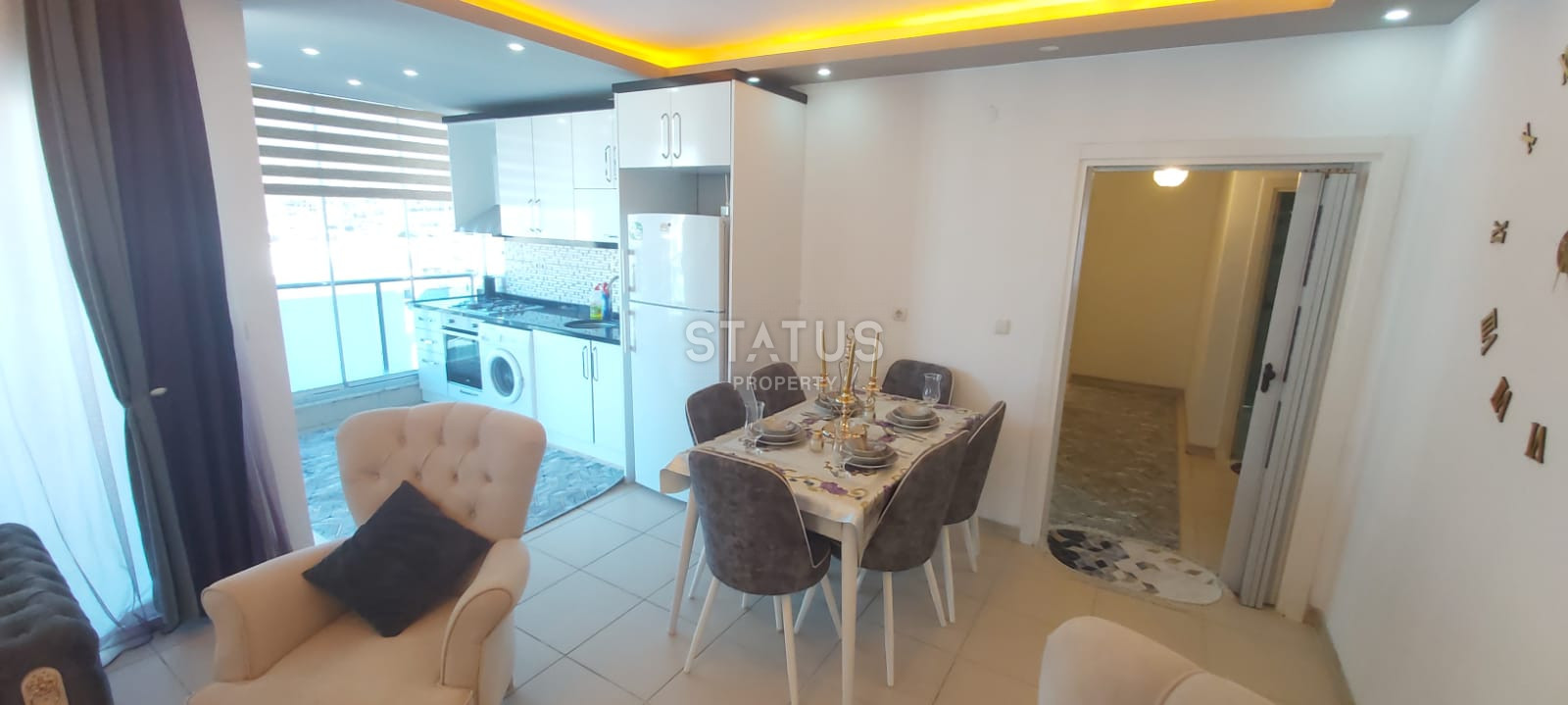 Меблированная квартира 2+1 с видом на море в Махмутларе, 125 кв.м. фото 22