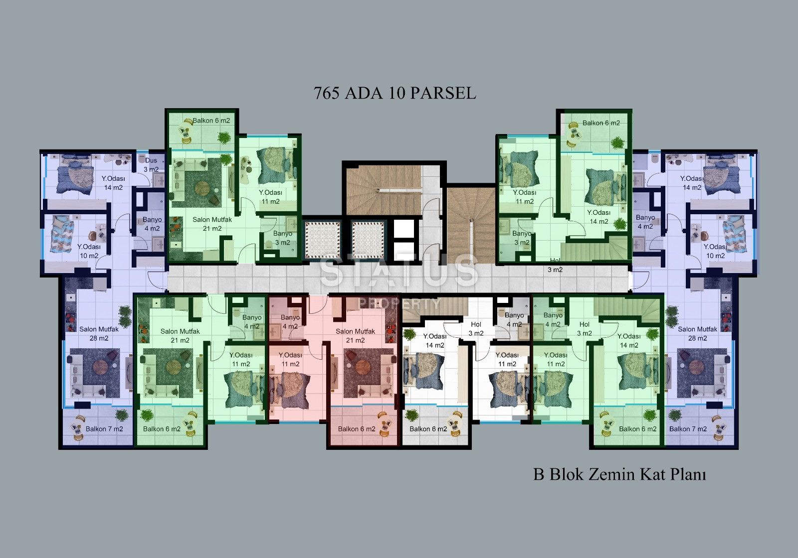 Апартаменты в рассрочку на Клеопатре от известного застройщика! От двухкомнатных апартаментов до четырехкомнатных дублексов с выходом в сад! фото 41