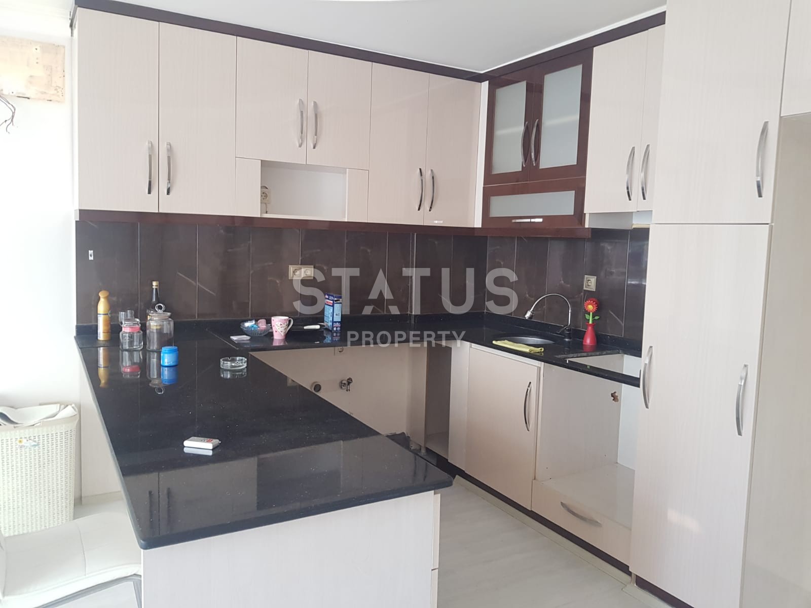 Недорогая двухкомнатная квартира в комплексе с бассейном, Канаклы, 70 м2 фото 7