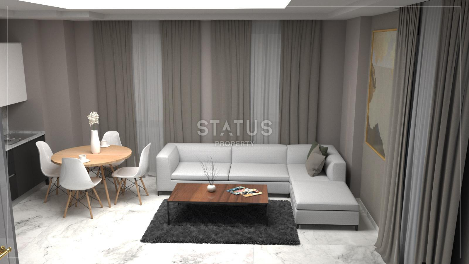 Проект в районе Демирташ с собственным пляжем! Низкие цены! 61, 5 – 63 м2 фото 18