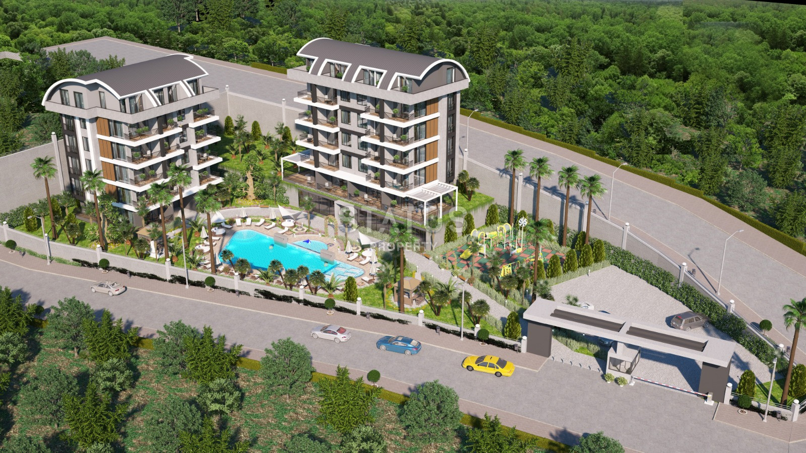 Современный проект с панорамными видами, от 48, до 140 кв.м. Каргыджак, Алания. фото 3