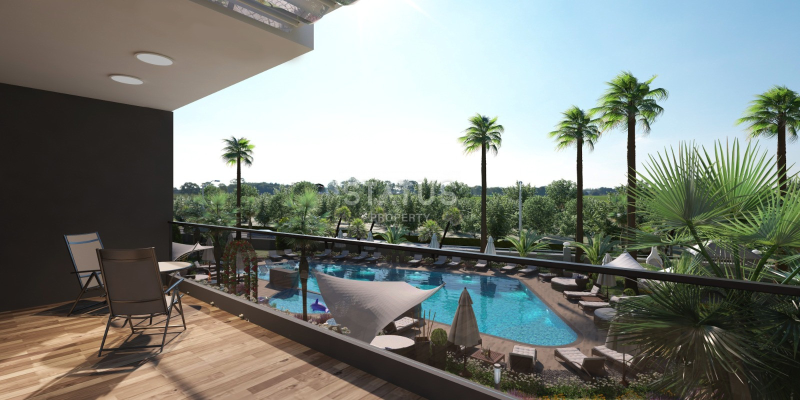 Современный проект с панорамными видами, от 48, до 140 кв.м. Каргыджак, Алания. фото 7