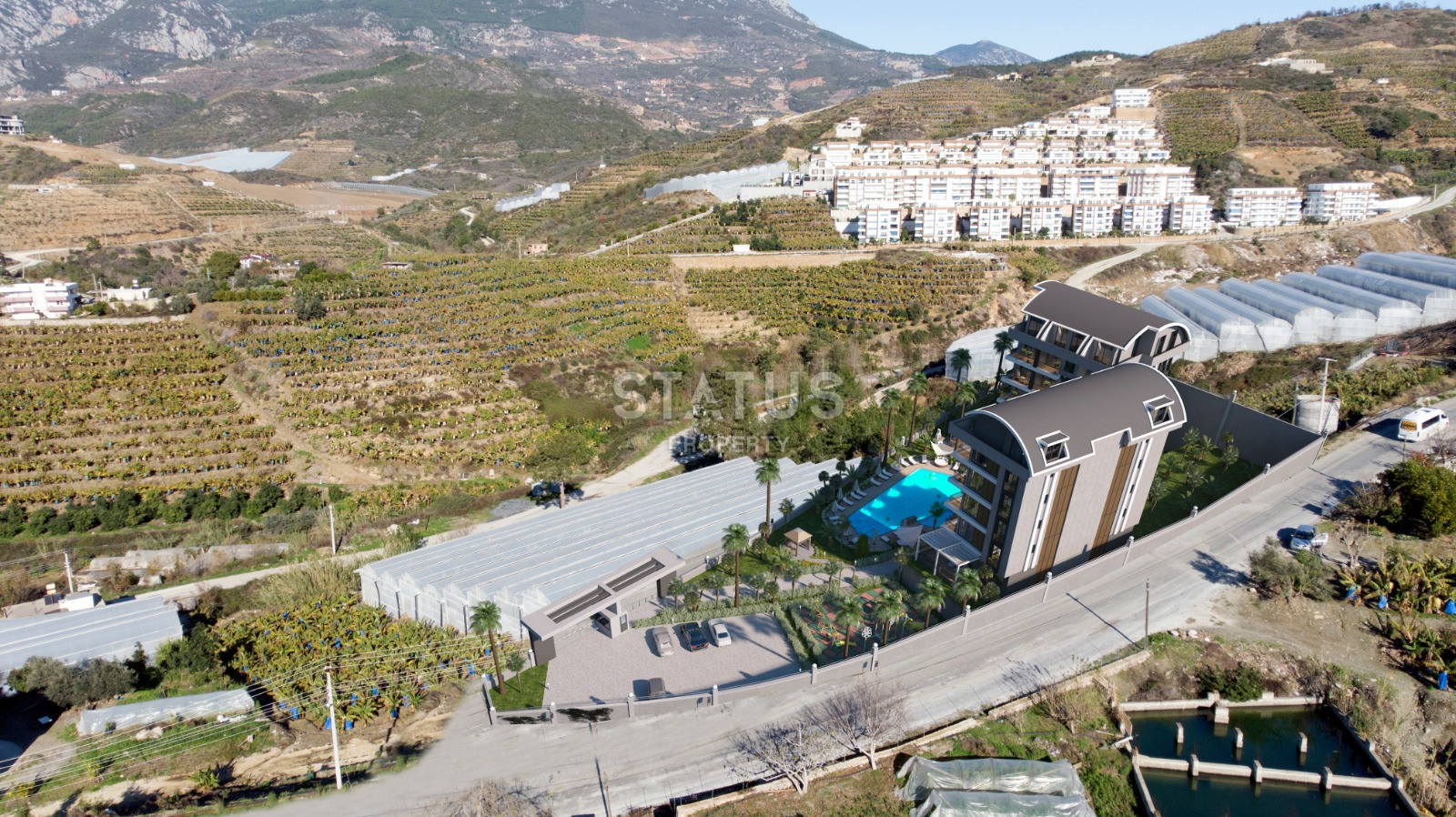 Современный проект с панорамными видами, от 48, до 140 кв.м. Каргыджак, Алания. фото 10