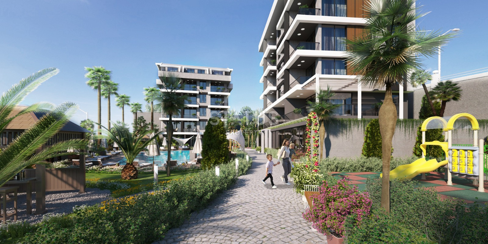 Современный проект с панорамными видами, от 48, до 140 кв.м. Каргыджак, Алания. фото 13