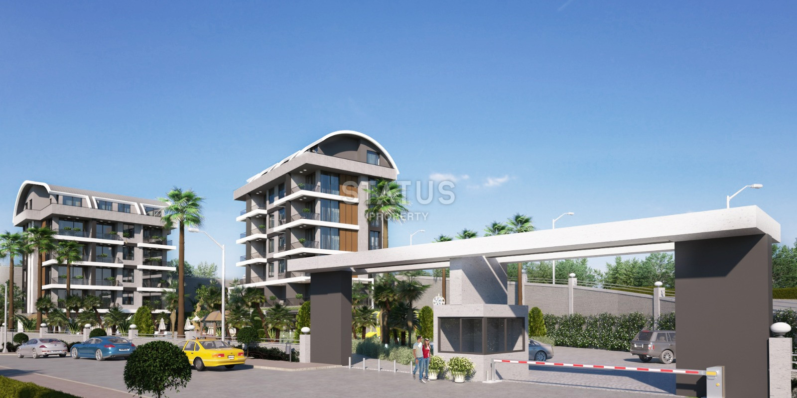 Современный проект с панорамными видами, от 48, до 140 кв.м. Каргыджак, Алания. фото 18