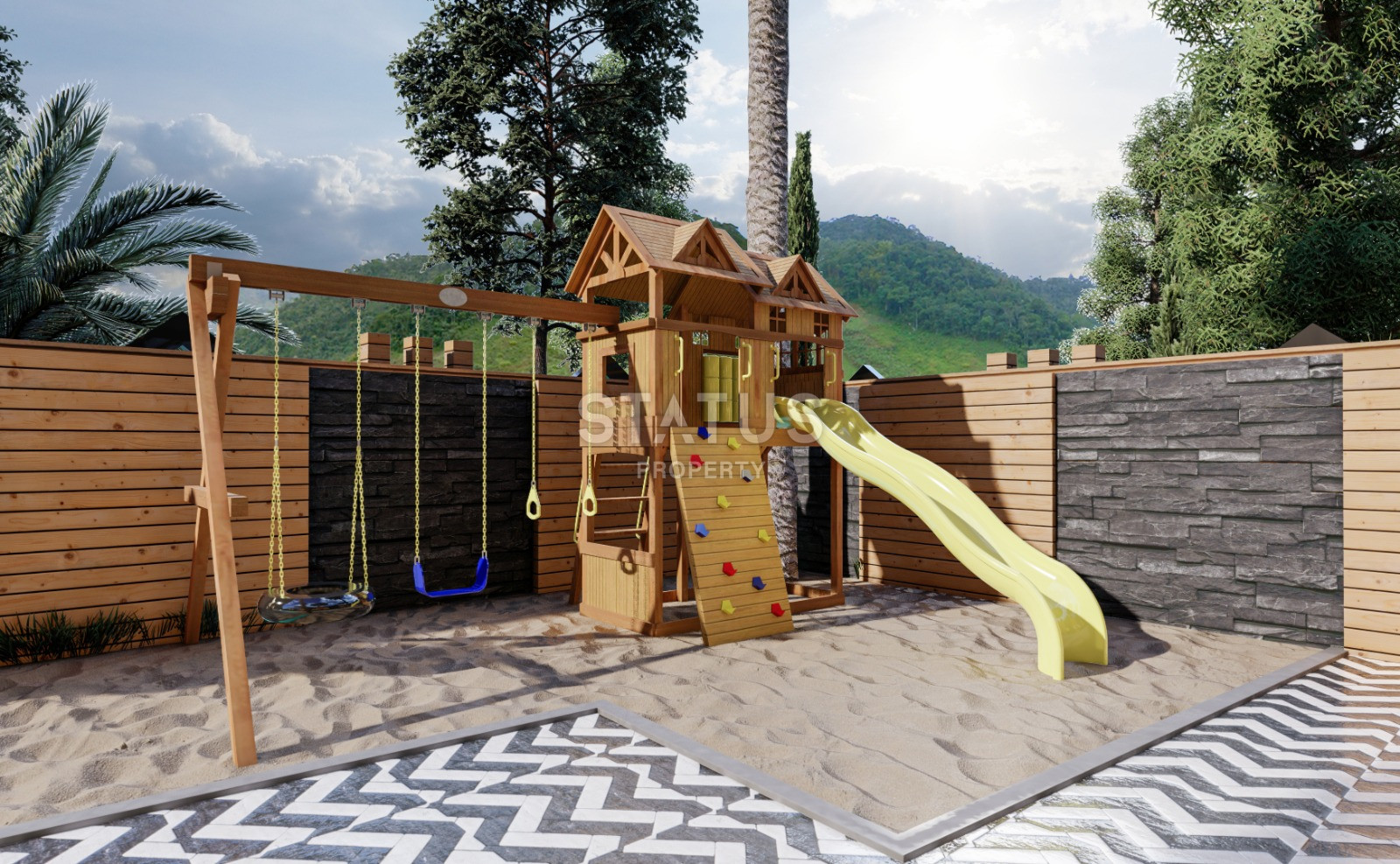 Новый инвестиционный проект в Махмутларе в 650метрах от моря в Махмутларе, 45-90м.кв фото 13