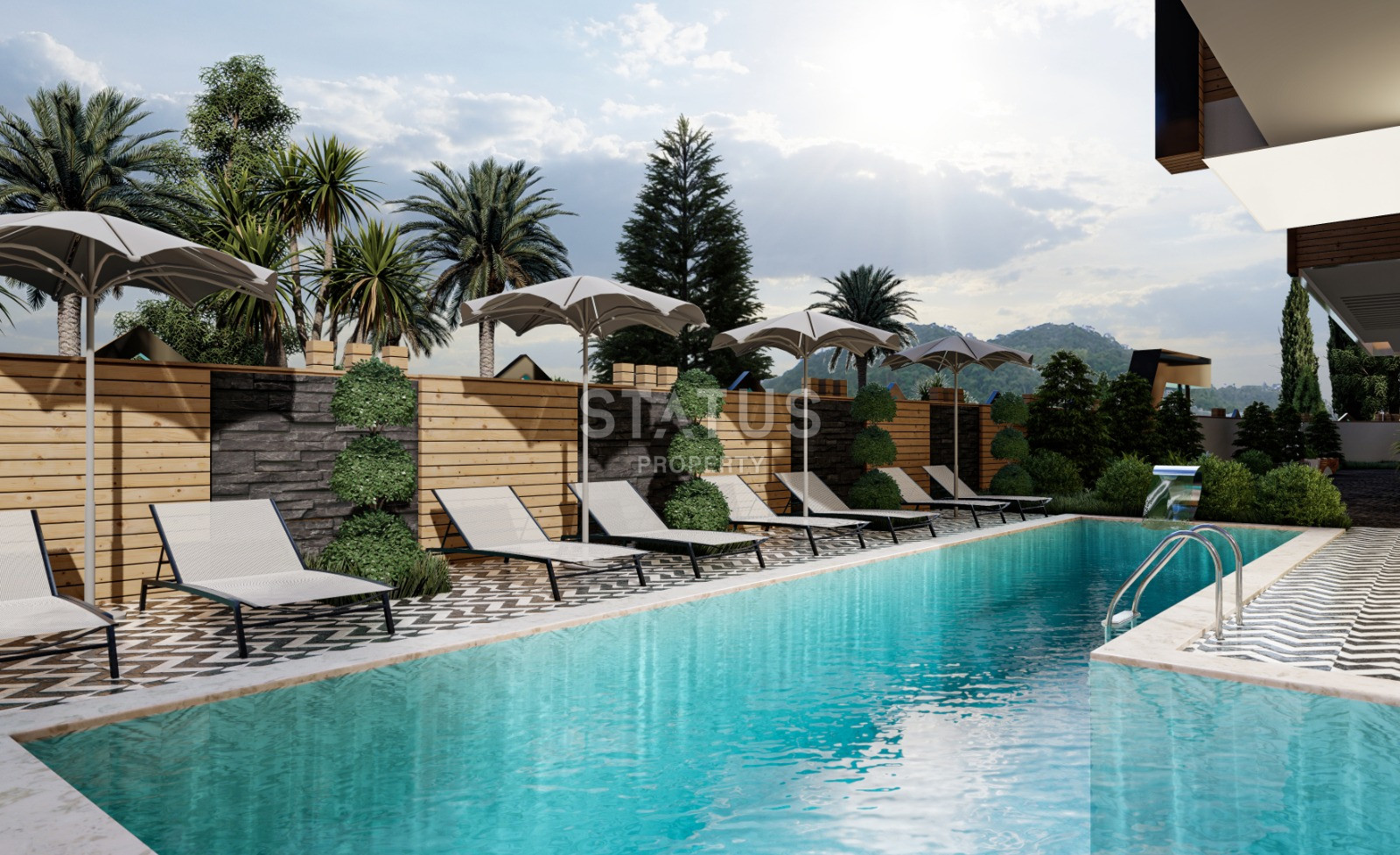 Новый инвестиционный проект в Махмутларе в 650метрах от моря в Махмутларе, 45-90м.кв фото 14