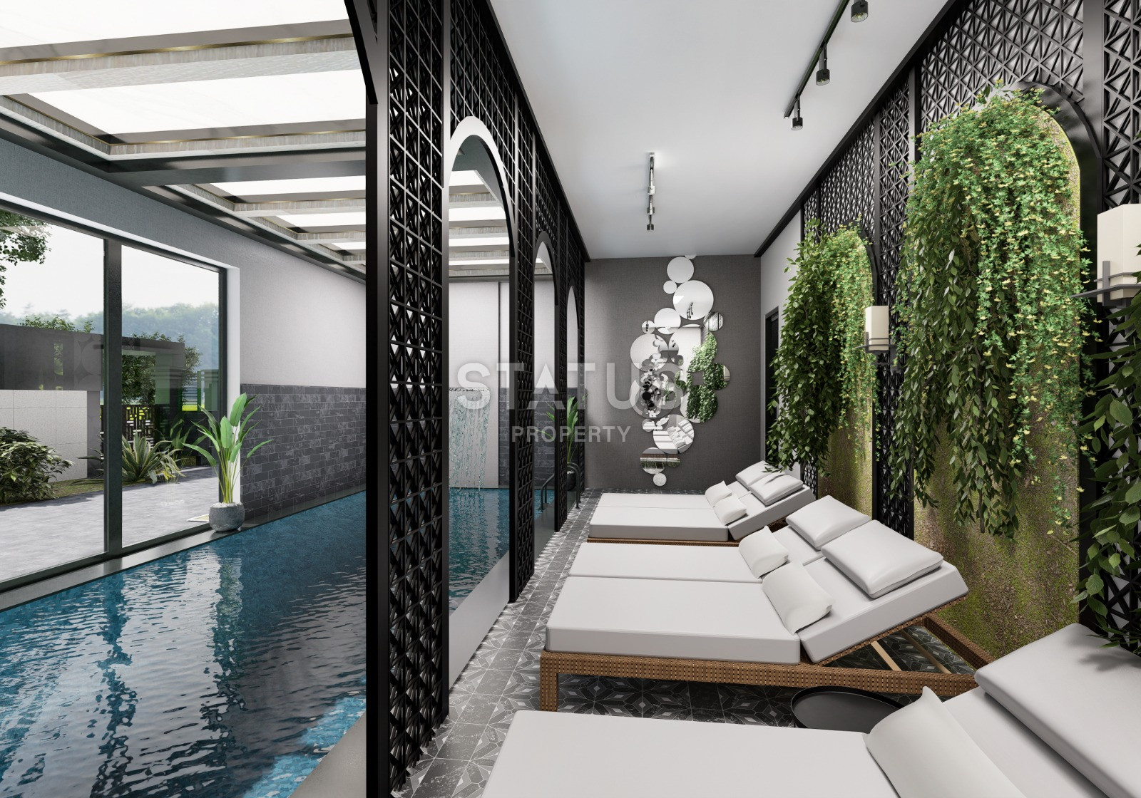 Новый инвестиционный проект в Махмутларе в 650метрах от моря в Махмутларе, 45-90м.кв фото 26