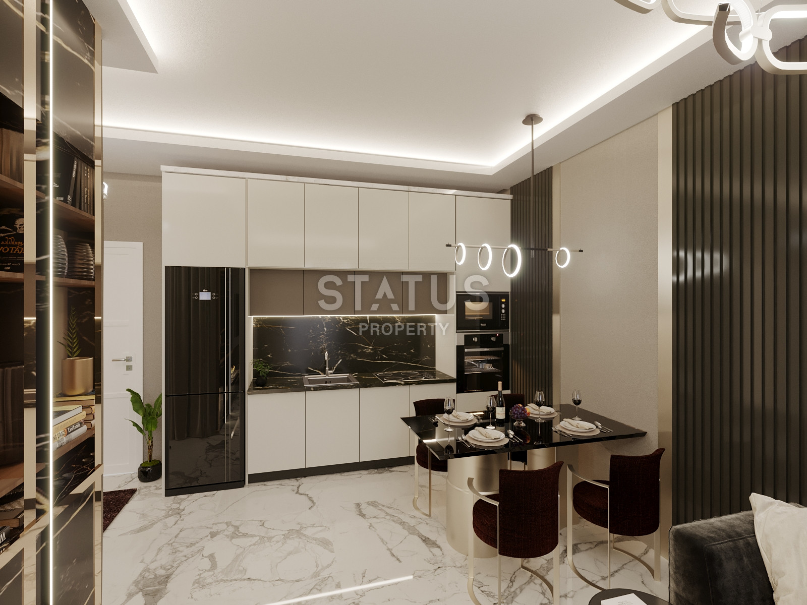 Новый инвестиционный проект в Махмутларе в 650метрах от моря в Махмутларе, 45-90м.кв фото 32