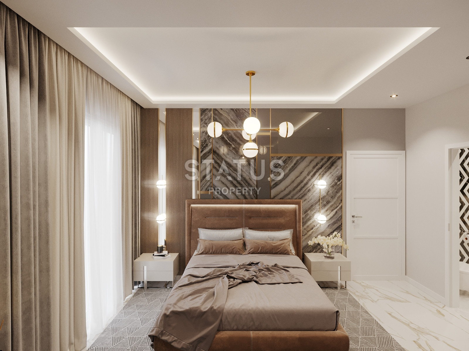 Новый инвестиционный проект в Махмутларе в 650метрах от моря в Махмутларе, 45-90м.кв фото 38