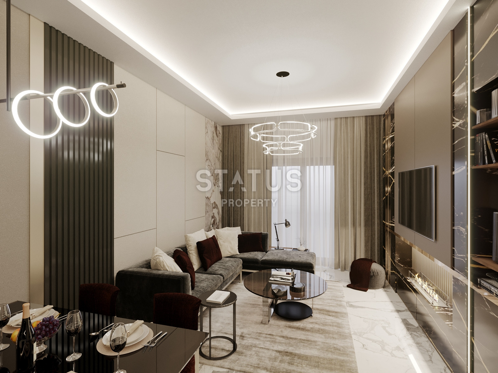 Новый инвестиционный проект в Махмутларе в 650метрах от моря в Махмутларе, 45-90м.кв фото 40