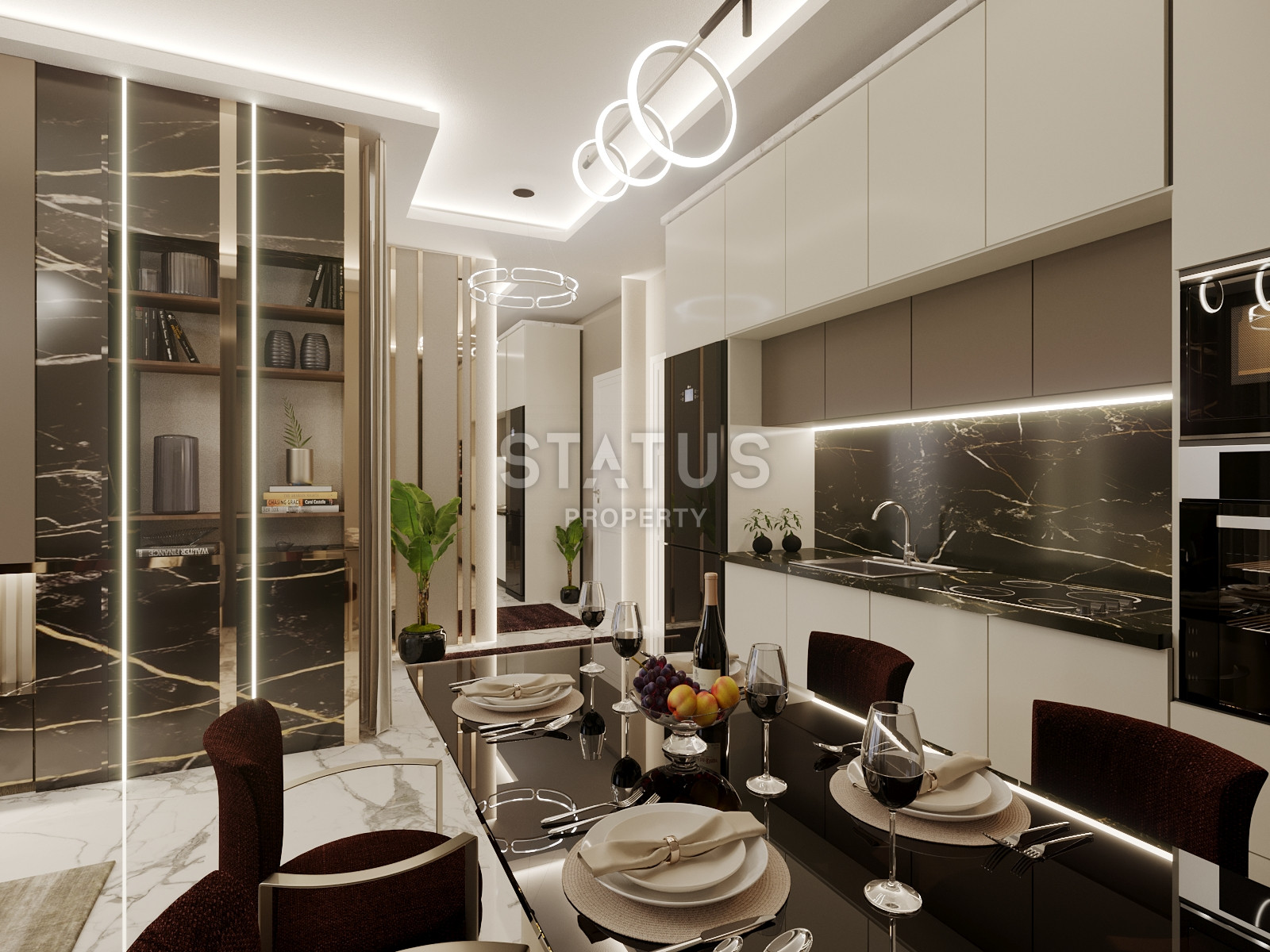 Новый инвестиционный проект в Махмутларе в 650метрах от моря в Махмутларе, 45-90м.кв фото 41