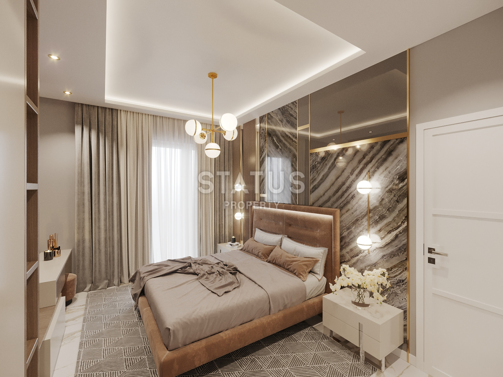 Новый инвестиционный проект в Махмутларе в 650метрах от моря в Махмутларе, 45-90м.кв фото 42