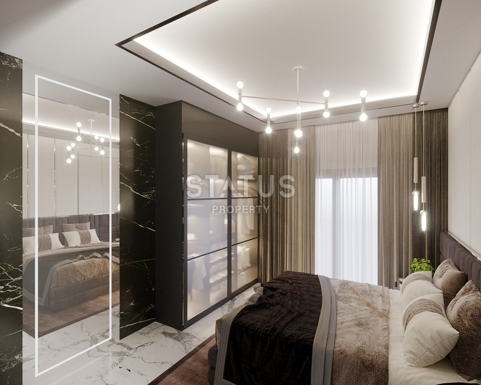 Новый инвестиционный проект в Махмутларе в 650метрах от моря в Махмутларе, 45-90м.кв фото 44