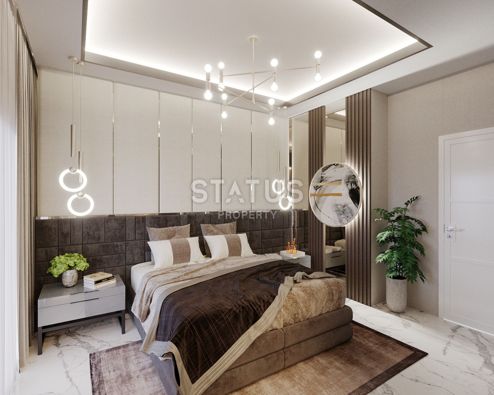 Новый инвестиционный проект в Махмутларе в 650метрах от моря в Махмутларе, 45-90м.кв фото 46