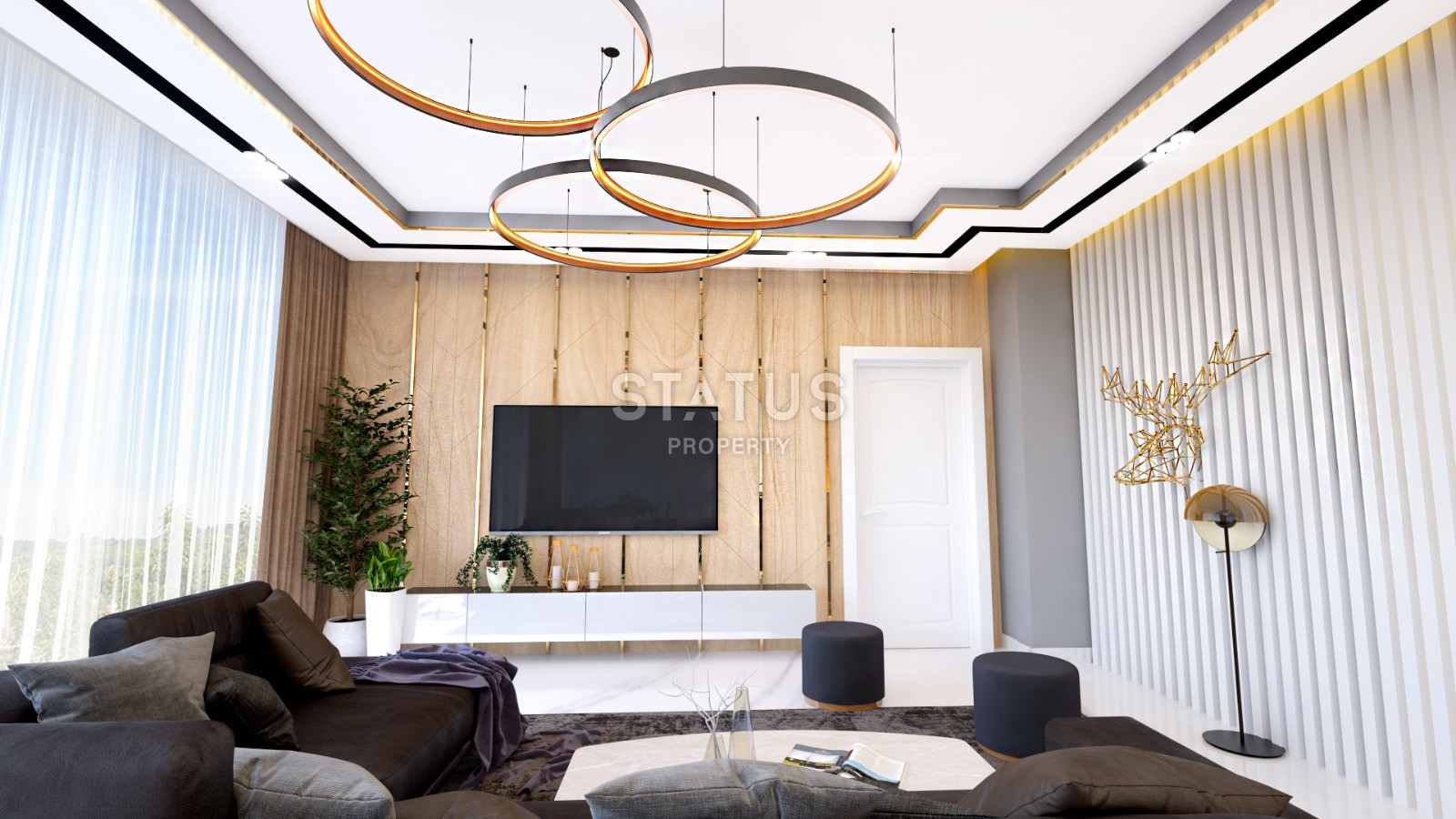 Бутик комплекс класса люкс с квартирами планировок 2+1, 3+1, 4+1 в Каргыджаке, 135-220м.кв фото 21