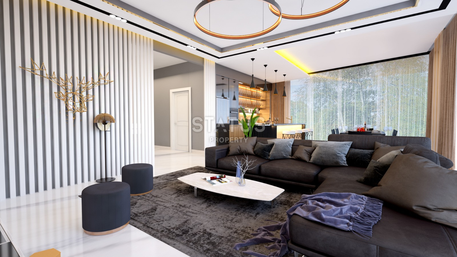 Бутик комплекс класса люкс с квартирами планировок 2+1, 3+1, 4+1 в Каргыджаке, 135-220м.кв фото 22