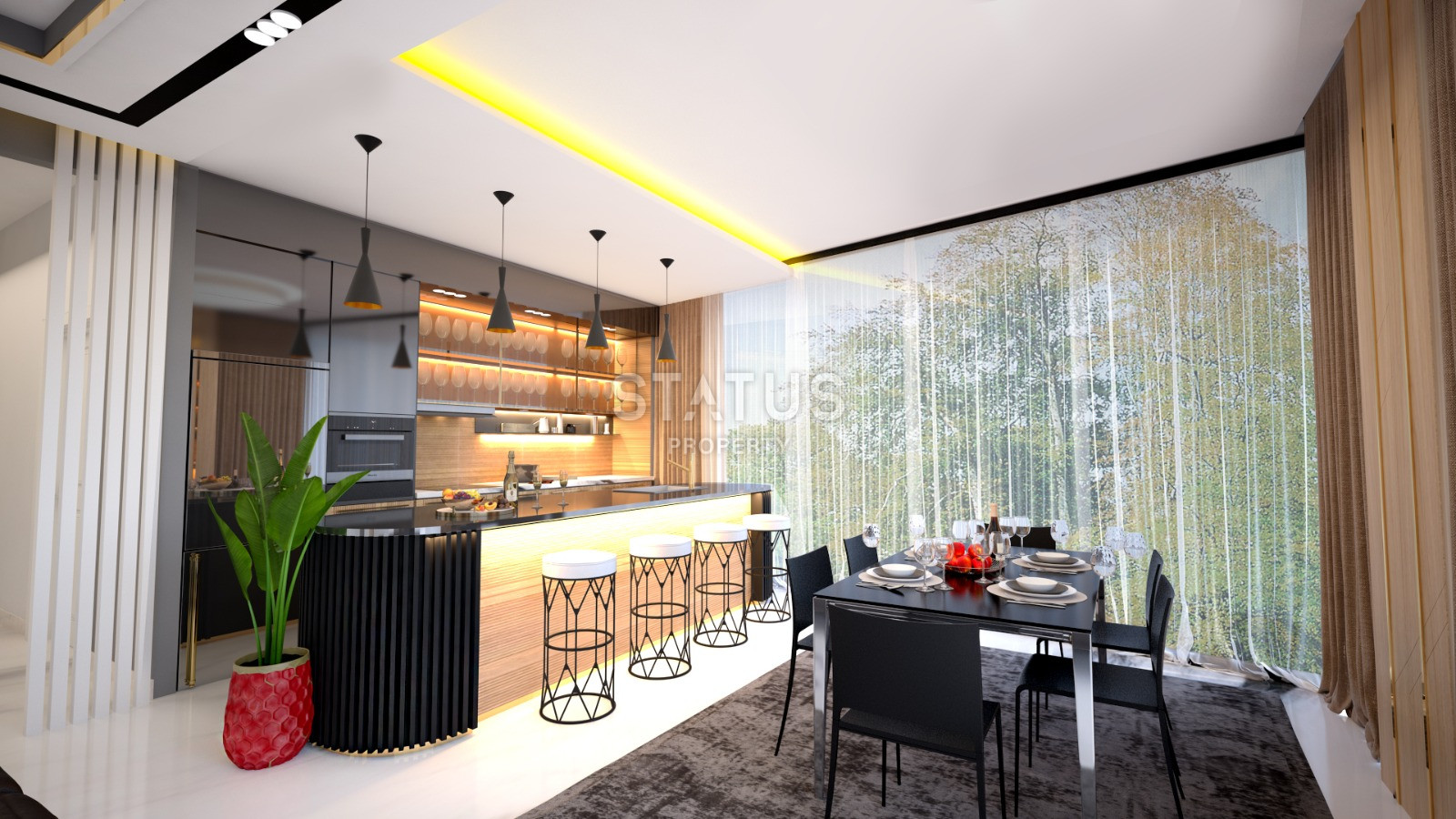 Бутик комплекс класса люкс с квартирами планировок 2+1, 3+1, 4+1 в Каргыджаке, 135-220м.кв фото 23