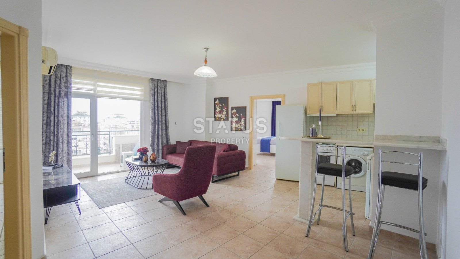 Меблированная квартира 2+1 с видом на крепость в центре Алании, 115 кв.м. фото 6