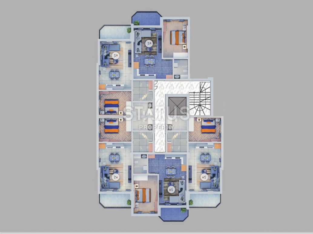 Проект бутик-комплекса возле Наулы в Махмутларе, от 52 кв.м. фото 9