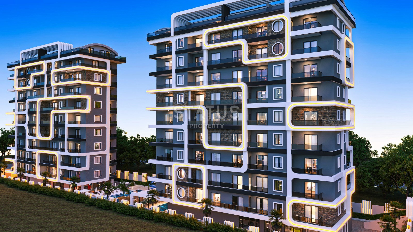 Инвестиционный проект с отельной инфраструктурой в районе Махмутлар в 200 м. от моря. фото 43