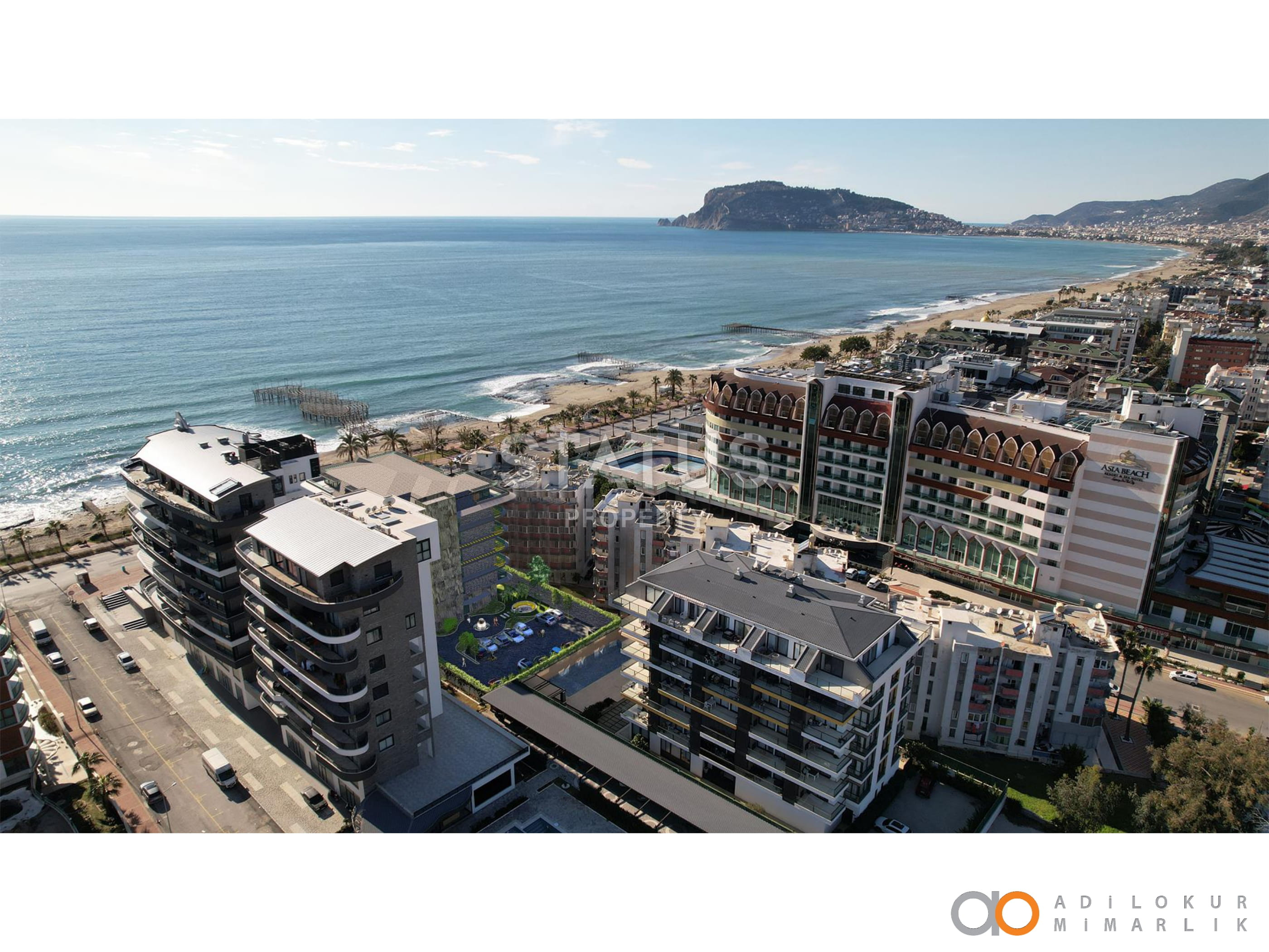 Инвестиционный проект на первой береговой линии в районе Оба, 53-208м.кв фото 7