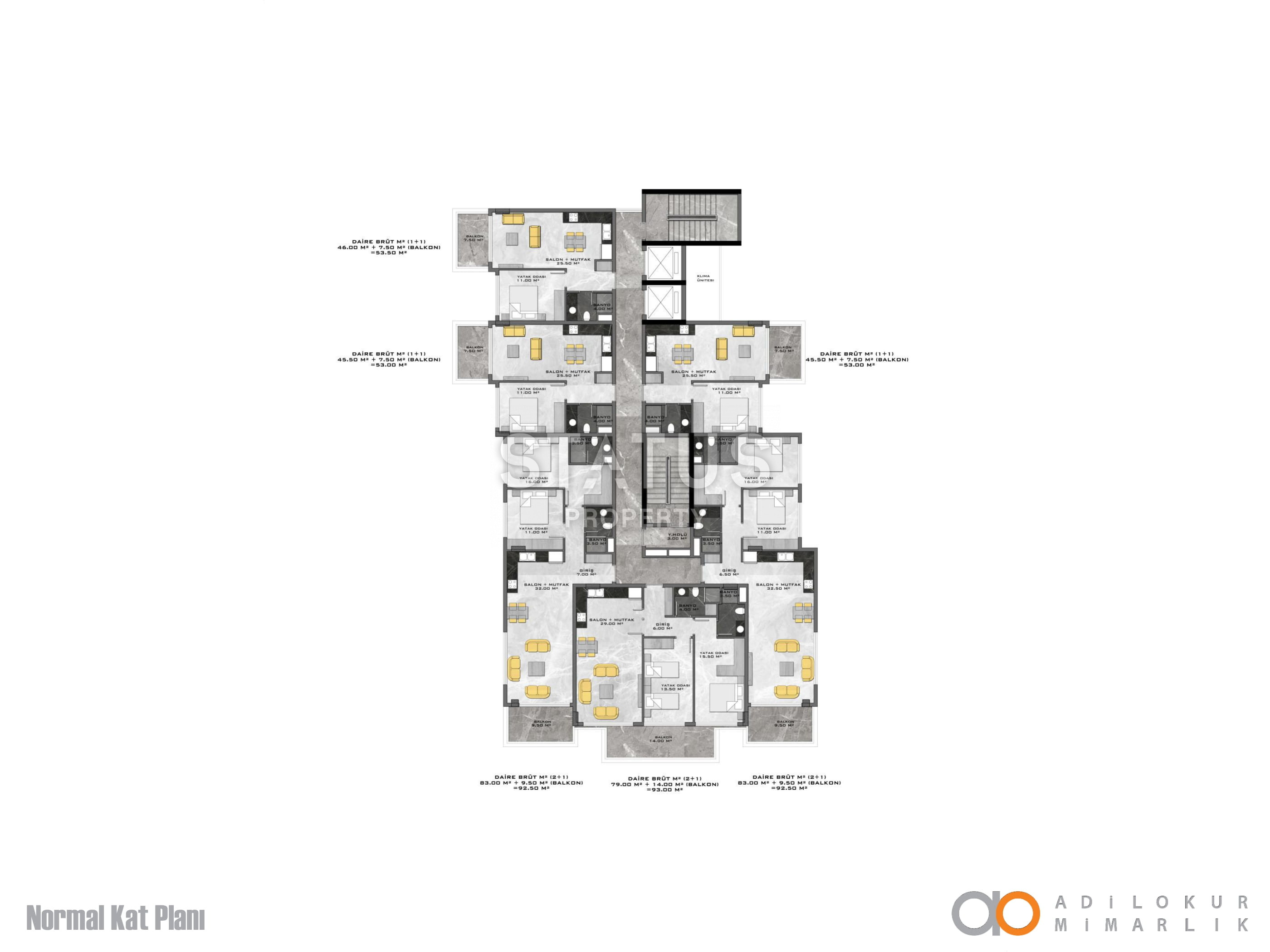 Инвестиционный проект на первой береговой линии в районе Оба, 53-208м.кв фото 32