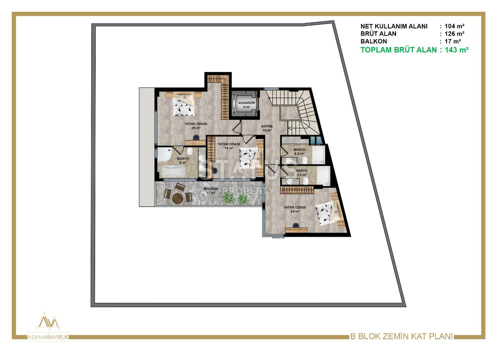 Комплекс вилл с завораживающим видом на Аланию, 476 м2 фото 35