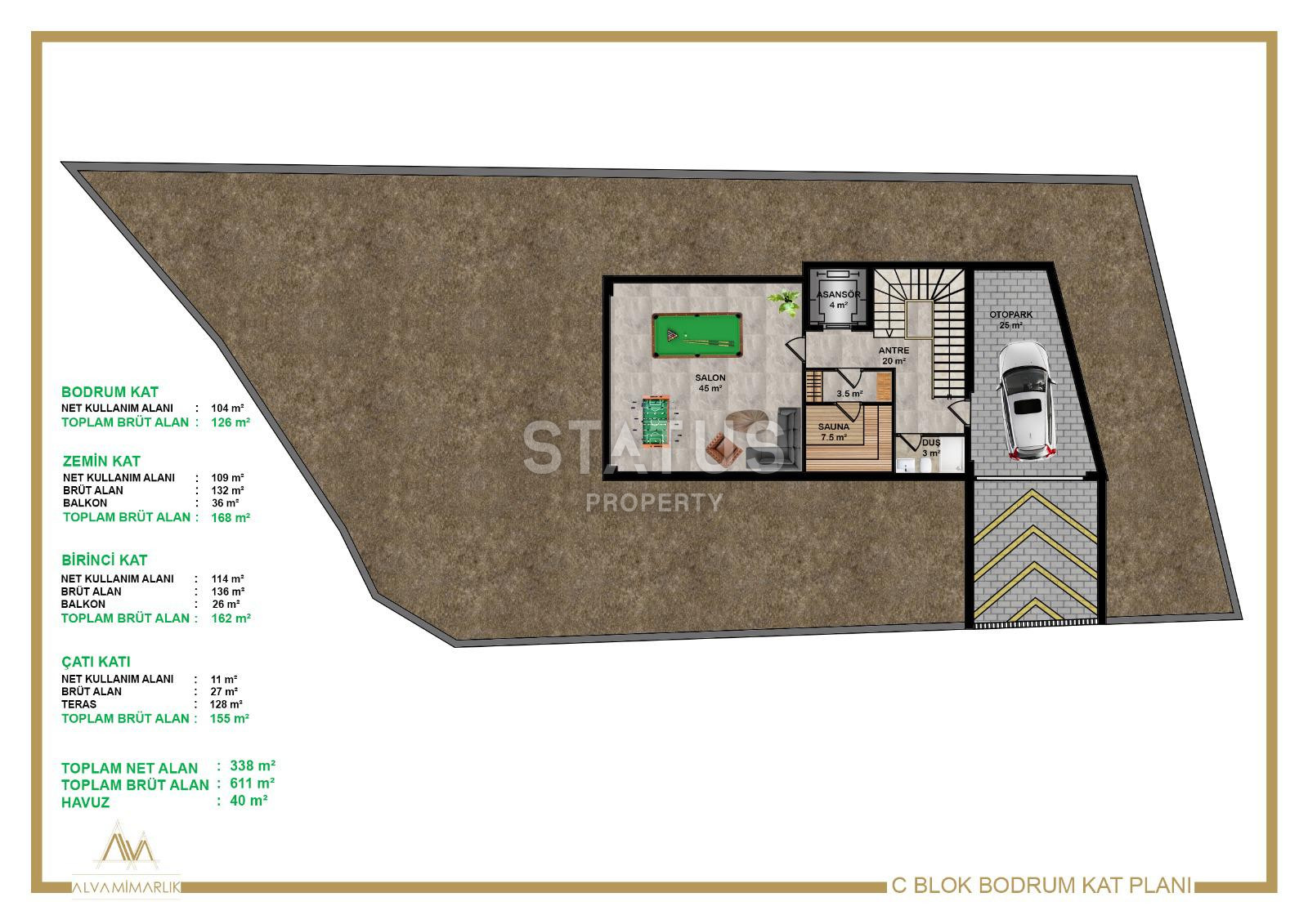 Комплекс вилл с завораживающим видом на Аланию, 476 м2 фото 38