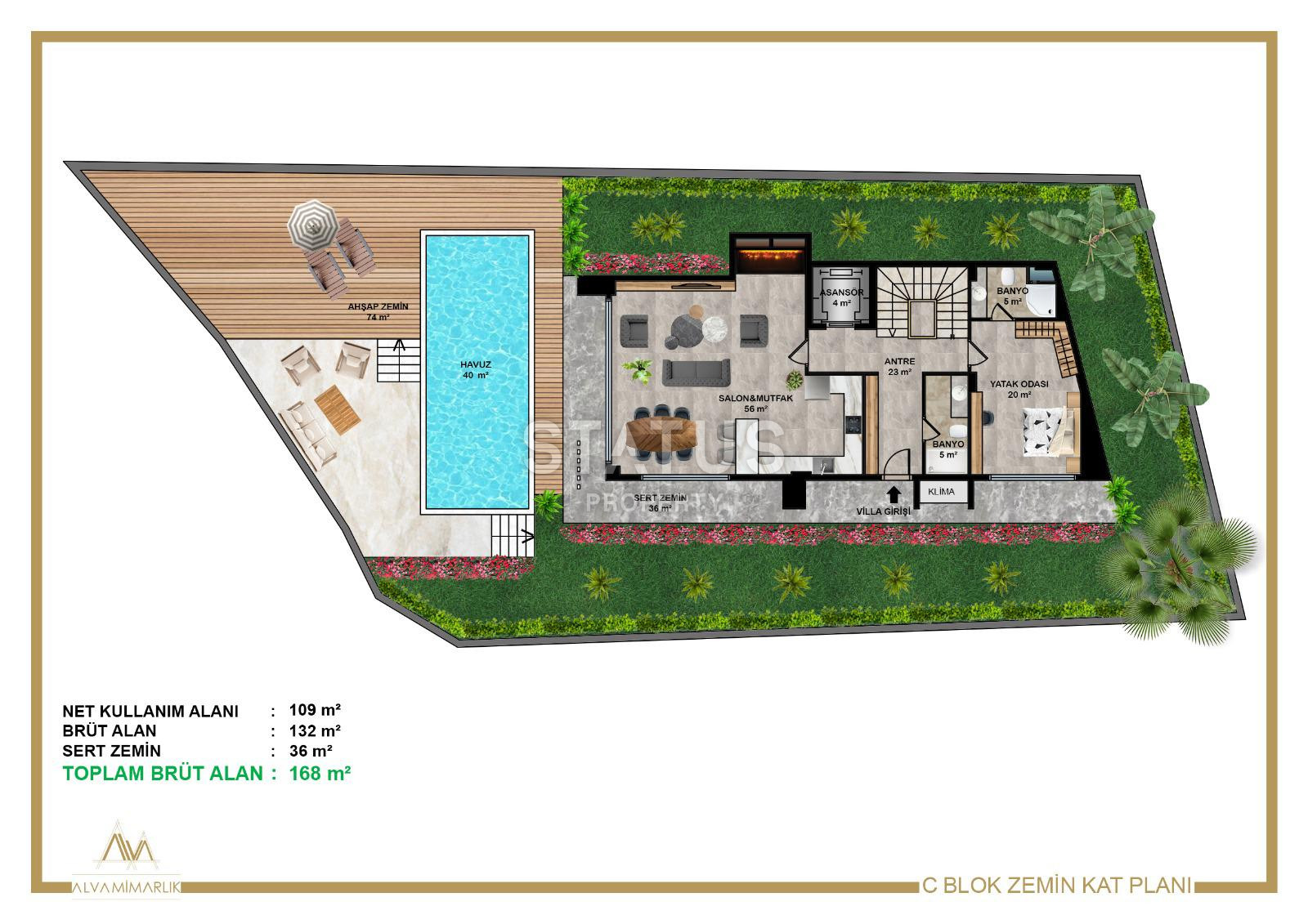 Комплекс вилл с завораживающим видом на Аланию, 476 м2 фото 40