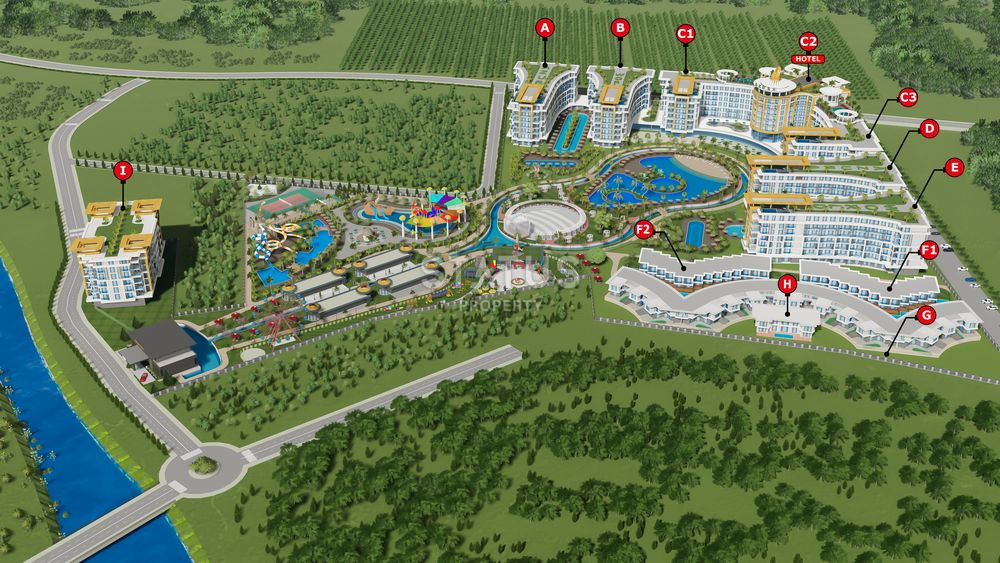 Самый масштабный проект в Тюрклере! Выгодные цены! Просторные площади! Бес% рассрочка на 30 месяцев! 72 – 366 м2 фото 35