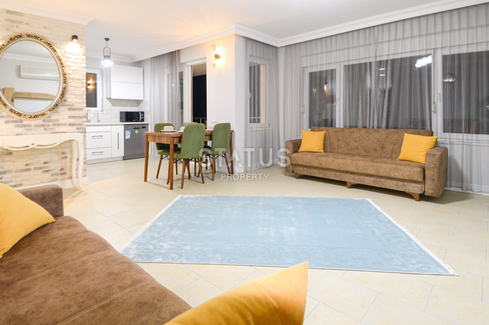 Apartment 2+1 with sea and nature views, 90 m2 in Kargicak. фото 18