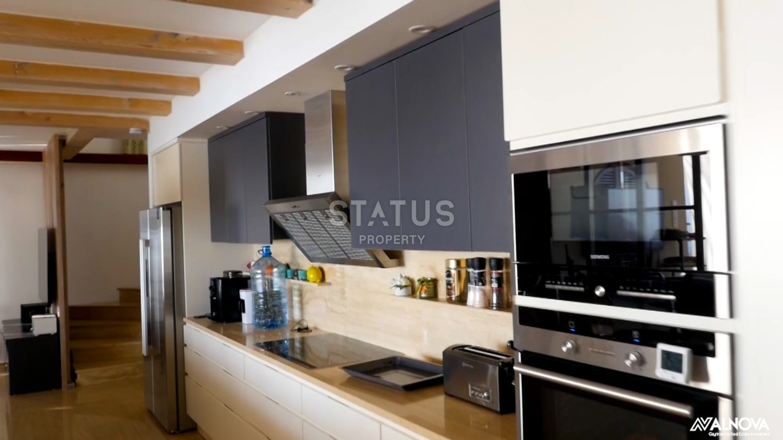 Вилла 6+2 с личным бассейном и панорамой на море и крепость, 390 м2. Центральный район Тепе фото 11