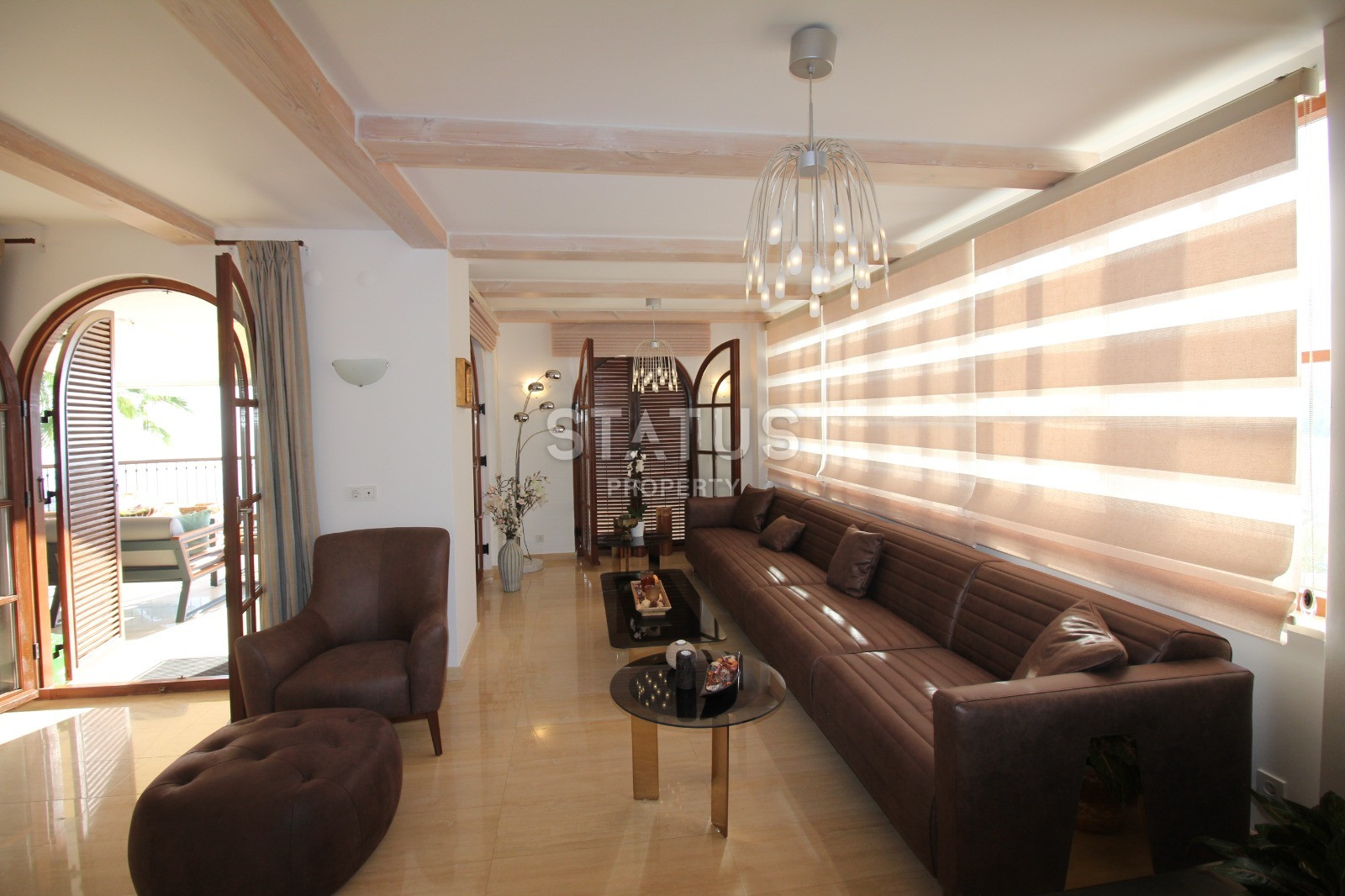 Вилла 6+2 с личным бассейном и панорамой на море и крепость, 390 м2. Центральный район Тепе фото 14