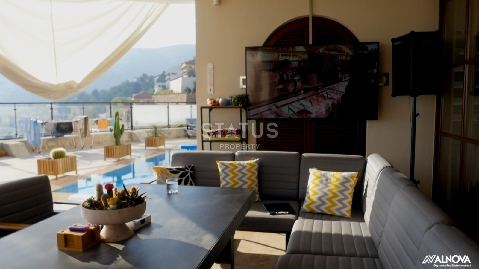 Вилла 6+2 с личным бассейном и панорамой на море и крепость, 390 м2. Центральный район Тепе фото 15