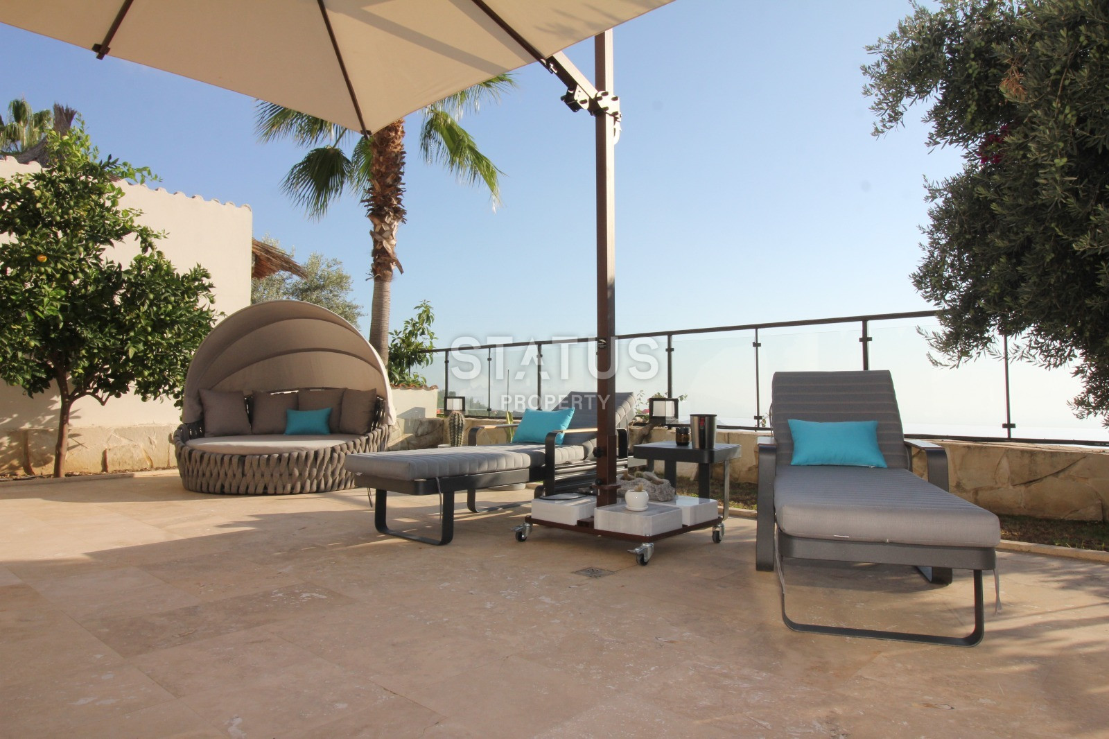 Вилла 6+2 с личным бассейном и панорамой на море и крепость, 390 м2. Центральный район Тепе фото 26