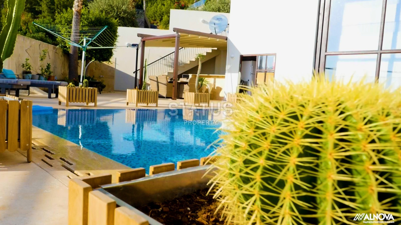 Вилла 6+2 с личным бассейном и панорамой на море и крепость, 390 м2. Центральный район Тепе фото 32