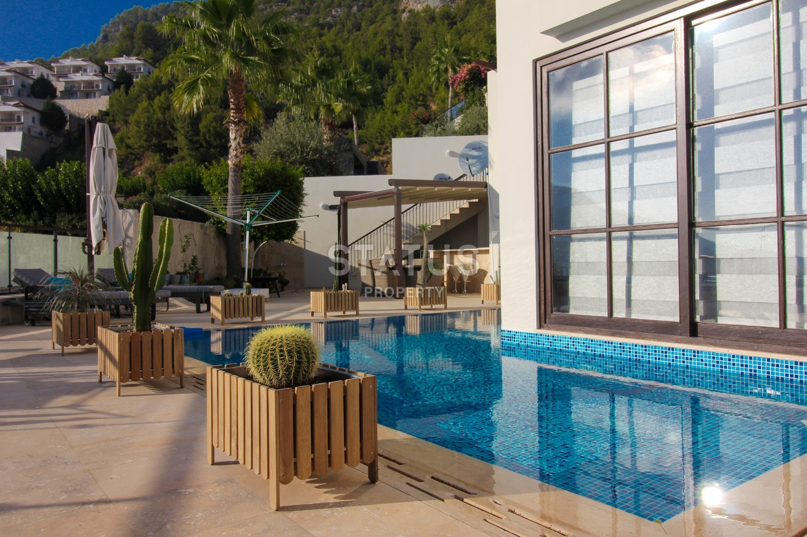 Вилла 6+2 с личным бассейном и панорамой на море и крепость, 390 м2. Центральный район Тепе фото 33