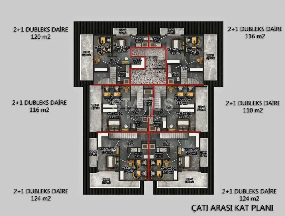 New project in Kargicak area! 80 meters to the sea! Great prices! 51 -124 m2 фото 18