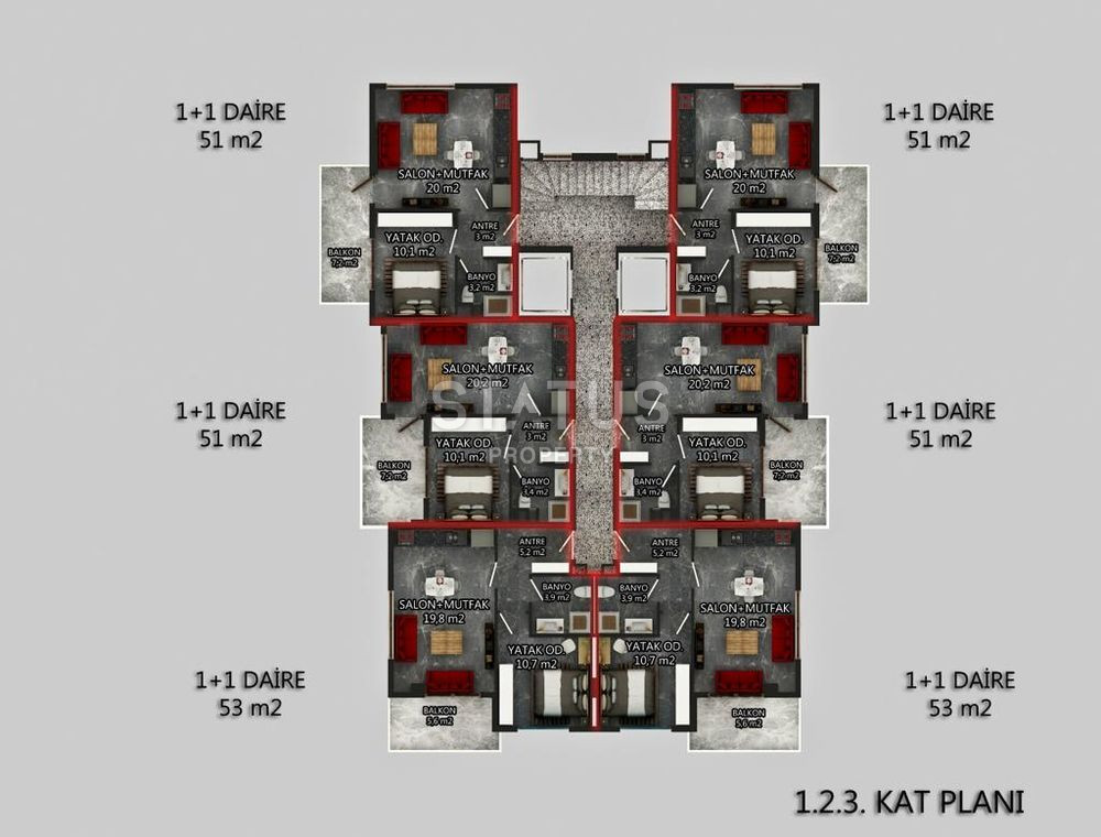 New project in Kargicak area! 80 meters to the sea! Great prices! 51 -124 m2 фото 19