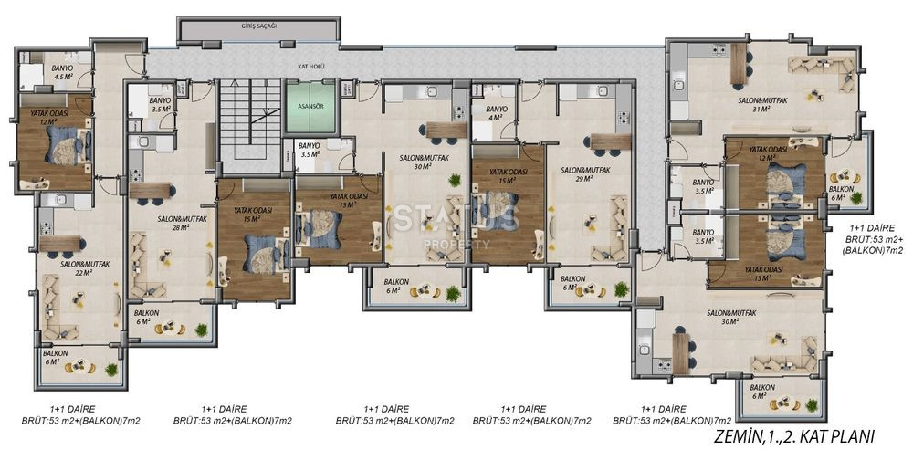 Инвестиционный проект в районе Авсаллар, без % рассрочка до конца строительства! 60-140 м2 фото 18