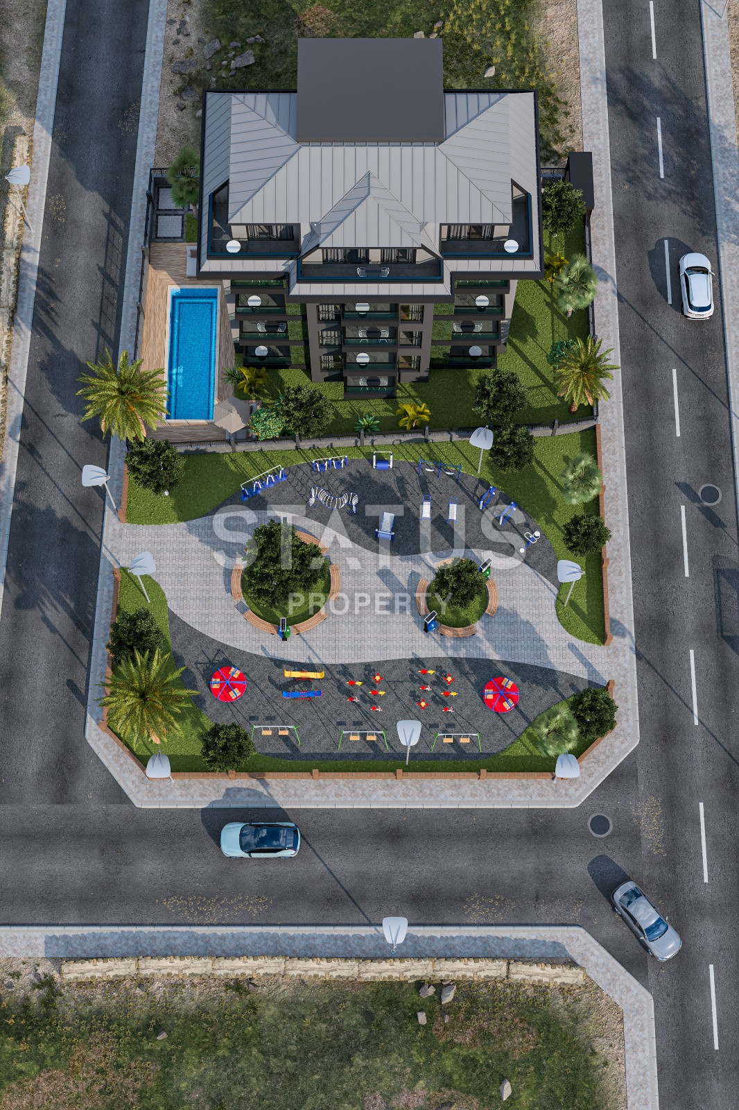 Последняя двухуровневая квартира 1+1 в бутик комплексе в 800 метрах от моря в Авсалларе, 120м.кв фото 4