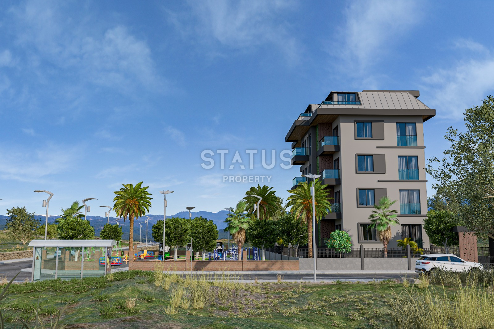 Последняя двухуровневая квартира 1+1 в бутик комплексе в 800 метрах от моря в Авсалларе, 120м.кв фото 10